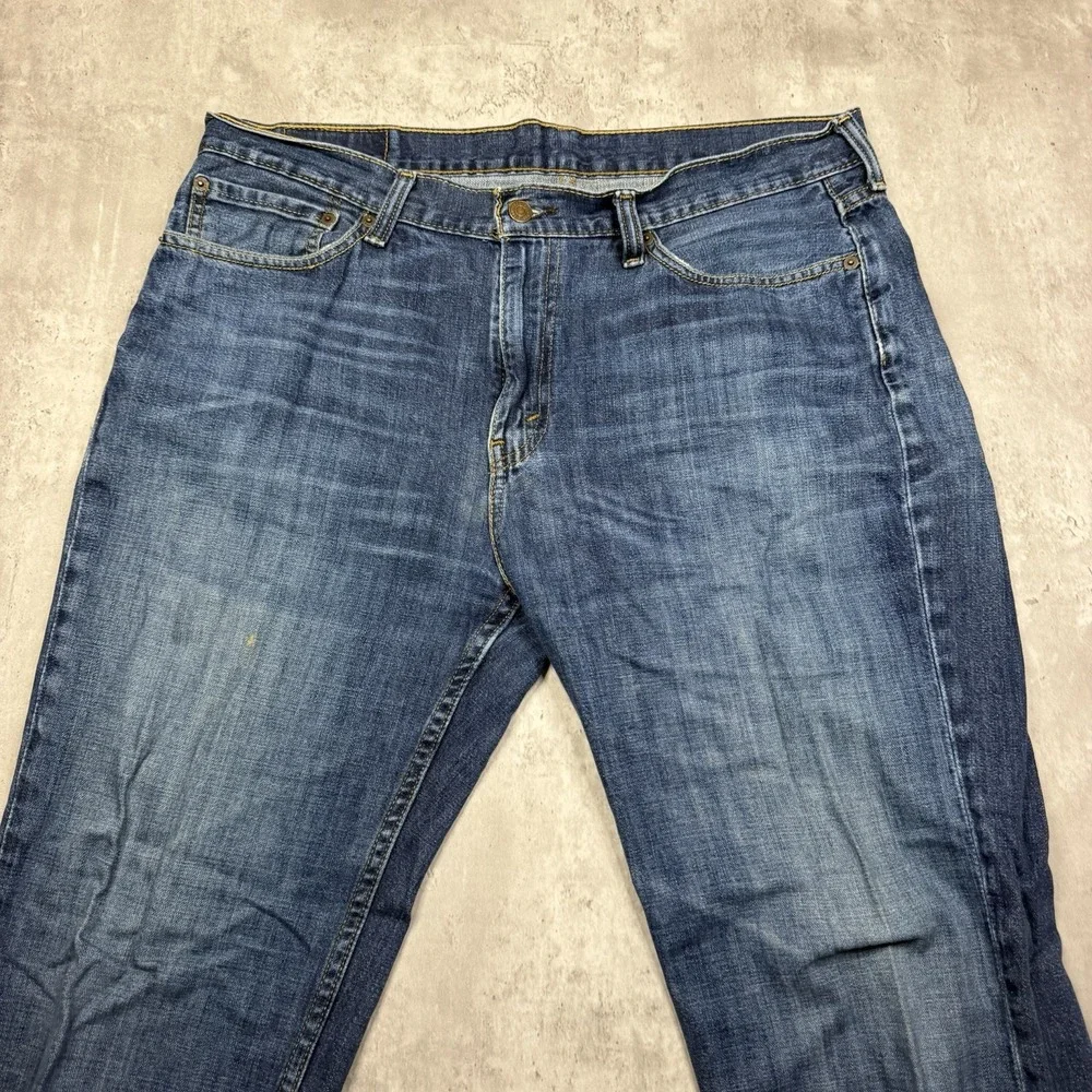 Levi's 514 100% Cotton 36x30 Dark Wash Slim Fit Blue Jeans Workwear Denim zusa